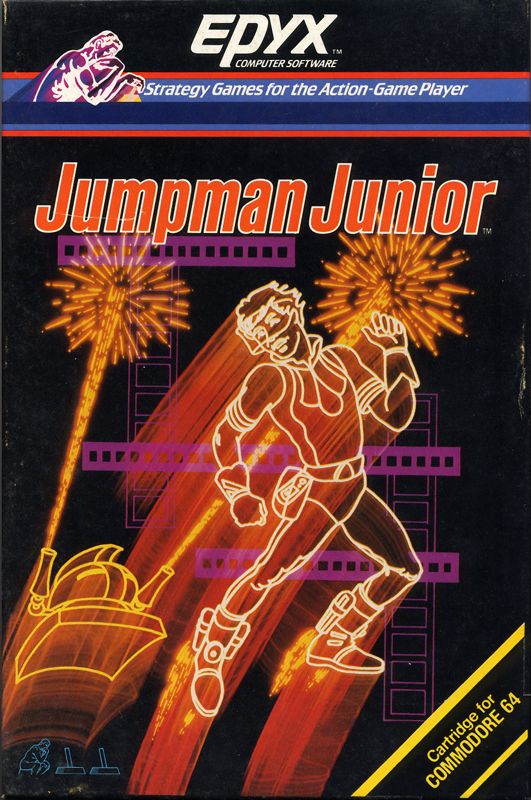 Jumpman box art for Commodore 64